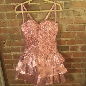 JOVANI sparkle pink short cocktail dress